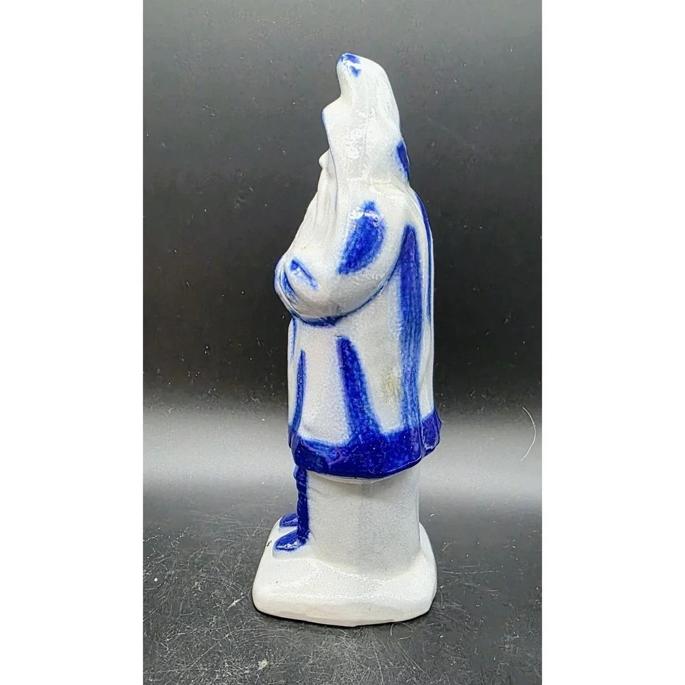 Vintage Eldreth Pottery Salt Glaze Santa Claus Christmas Figurine 9.5